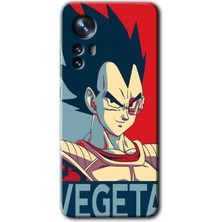 Gramaphone Xiaomi Mi 12 Pro Kılıf Hd Desen Baskılı Arka Kapak + Kırılmaz Cam - Vegeta