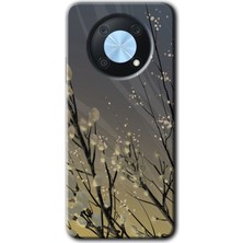 Gramaphone Huawei Nova Y90 Kılıf Hd Desen Baskılı Arka Kapak + Esnek Nano Cam - Branches Flowers