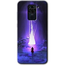 Gramaphone Redmi Note 9 Kılıf Hd Desen Baskılı Arka Kapak + Esnek Nano Cam - Wanderer Silhouette