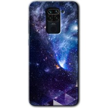 Gramaphone Redmi Note 9 Kılıf Hd Desen Baskılı Arka Kapak + Esnek Nano Cam - Galaksi
