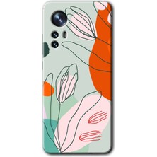 Gramaphone Xiaomi Mi 12 Pro Kılıf Hd Desen Baskılı Arka Kapak + Kırılmaz Cam - Vektör Çiçekler