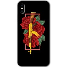 iPhone x Kılıf Hd Desen Baskılı Arka Kapak + Esnek Nano Cam - Bedel