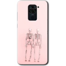 Gramaphone Redmi Note 9 Kılıf Hd Desen Baskılı Arka Kapak + Esnek Nano Cam - Yaşayan Çift