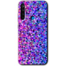 Gramaphone Redmi Note 8 Kılıf Hd Desen Baskılı Arka Kapak + Esnek Nano Cam - Pixel Mozaik