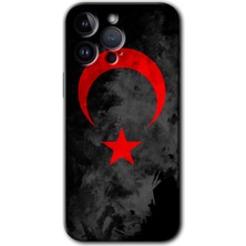 iPhone 14 Pro Max Kılıf Hd Desen Baskılı Arka Kapak - Black Ayyıldız