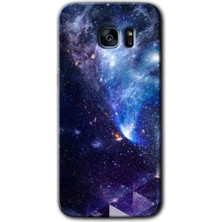 Galaxy S7 Edge Kılıf Hd Desen Baskılı Arka Kapak - Galaksi