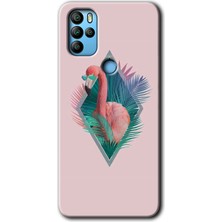 Omix X500 Kılıf Hd Desen Baskılı Arka Kapak - Flamingo