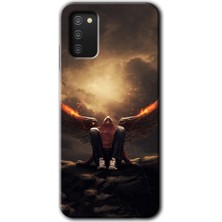 Galaxy A03S Kılıf Hd Desen Baskılı Arka Kapak + Kırılmaz Cam - Wings Of Power