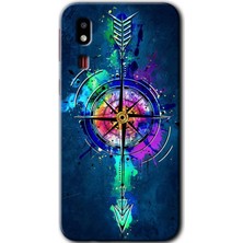 Galaxy A2 Core Kılıf Hd Desen Baskılı Arka Kapak + Kırılmaz Cam - Gizemli Pusula