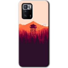 Gramaphone Poco X3 Gt Kılıf Hd Desen Baskılı Arka Kapak + Kırılmaz Cam - Gözlem Kulesi