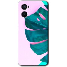 Gramaphone Oppo Reno 3 Kılıf Hd Desen Baskılı Arka Kapak + Esnek Nano Cam - 3D Yaprak