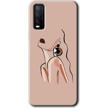 Gramaphone Vivo Y11S Kılıf Hd Desen Baskılı Arka Kapak - Çizim Silüet