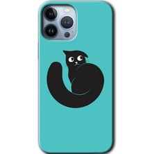 Gramaphone Apple iPhone 13 Pro Max Kılıf Hd Desen Baskılı Arka Kapak - Cat Vector