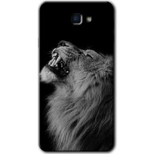 Gramaphone Galaxy J7 Prime 2 Kılıf Hd Desen Baskılı Arka Kapak + Kırılmaz Cam - Lion