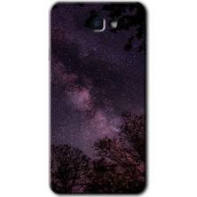 Gramaphone Galaxy J7 Prime 2 Kılıf Hd Desen Baskılı Arka Kapak + Kırılmaz Cam - Gece Galaksi