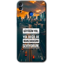 Gramaphone Honor 8x Kılıf Hd Desen Baskılı Arka Kapak + Esnek Nano Cam - Manzara Seviyorum