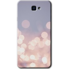 Gramaphone Galaxy J7 Prime 2 Kılıf Hd Desen Baskılı Arka Kapak + Kırılmaz Cam - Blur Lights