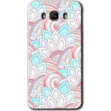 Galaxy J7 2016 Kılıf Hd Desen Baskılı Arka Kapak + Esnek Nano Cam - Çin Mandala 1