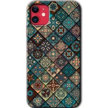iPhone 11 Kılıf Hd Desen Baskılı Arka Kapak + Kırılmaz Cam - Mat Mandala