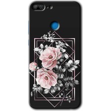 Gramaphone Honor 9 Lite Kılıf Hd Desen Baskılı Arka Kapak + Esnek Nano Cam - Retro Çiçek 1