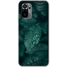 Gramaphone Redmi Note 10 Kılıf Hd Desen Baskılı Arka Kapak - Yağmurlu Yaprak