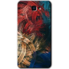 Gramaphone Galaxy J7 Prime 2 Kılıf Hd Desen Baskılı Arka Kapak + Kırılmaz Cam - Karma Boyalar