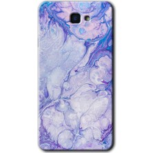 Galaxy J7 Prime 2 Kılıf Hd Desen Baskılı Arka Kapak + Kırılmaz Cam - Spots Lilac