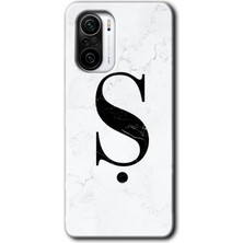 Gramaphone Redmi MI11I Kılıf Hd Desen Baskılı Arka Kapak - Beyaz Mermer Desenli Ş Harfi