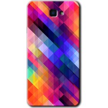Gramaphone Galaxy J7 Prime 2 Kılıf Hd Desen Baskılı Arka Kapak + Kırılmaz Cam - Multi Oblique