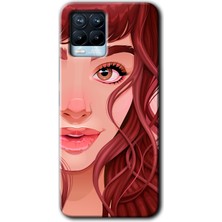 Gramaphone Realme 8 Pro Kılıf Hd Desen Baskılı Arka Kapak - Kızıl Kız