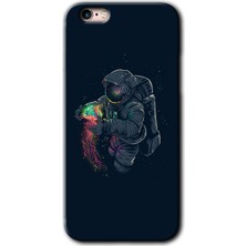 Gramaphone iPhone 6s Plus Kılıf Hd Desen Baskılı Arka Kapak + Kırılmaz Cam - Astronot Kıyafeti