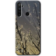 Gramaphone Realme 5i Kılıf Hd Desen Baskılı Arka Kapak + Esnek Nano Cam - Branches Flowers