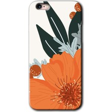 Gramaphone iPhone 6s Kılıf Hd Desen Baskılı Arka Kapak + Kırılmaz Cam - Portakal Çiçeği