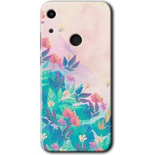 Huawei Y6S 2019 Kılıf Hd Desen Baskılı Arka Kapak + Esnek Nano Cam - Çizim Yapraklar