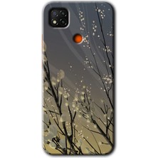 Gramaphone Redmi 9c Kılıf Hd Desen Baskılı Arka Kapak + Esnek Nano Cam - Branches Flowers