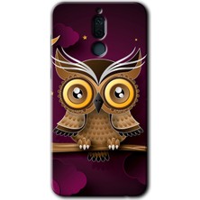 Huawei Mate 10 Lite Kılıf Hd Desen Baskılı Arka Kapak + Esnek Nano Cam - Owl Bird Branch