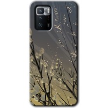 Poco X3 Gt Kılıf Hd Desen Baskılı Arka Kapak + Kırılmaz Cam - Branches Flowers