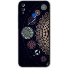 Gramaphone Honor 8x Kılıf Hd Desen Baskılı Arka Kapak + Esnek Nano Cam - Gezegen Döngüsü