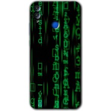Gramaphone Honor 8x Kılıf Hd Desen Baskılı Arka Kapak + Esnek Nano Cam - Matrix