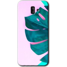 Gramaphone Galaxy J8 Kılıf Hd Desen Baskılı Arka Kapak + Esnek Nano Cam - 3D Yaprak