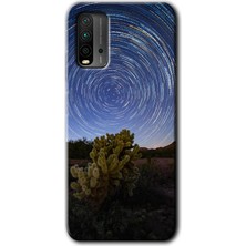 Gramaphone Redmi 9t Kılıf Hd Desen Baskılı Arka Kapak + Kırılmaz Cam - Eclipse Sky