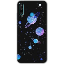Gramaphone Huawei P30 Lite Kılıf Hd Desen Baskılı Arka Kapak + Kırılmaz Cam - Samanyolu Galaksi