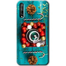 Gramaphone Huawei Y8P Kılıf Hd Desen Baskılı Arka Kapak + Esnek Nano Cam - Christmas