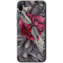 Gramaphone Huawei Y6 2019 Kılıf Hd Desen Baskılı Arka Kapak + Kırılmaz Cam - Kelebek Ömrü