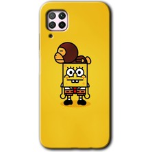 Gramaphone Huawei P40 Lite Kılıf Hd Desen Baskılı Arka Kapak + Kırılmaz Cam - Sünger Bob