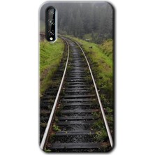 Gramaphone Huawei P Smart S Kılıf Hd Desen Baskılı Arka Kapak + Kırılmaz Cam - Tren Yolu