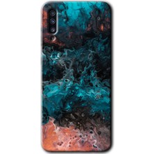 Gramaphone Galaxy A70 Kılıf Hd Desen Baskılı Arka Kapak + Esnek Nano Cam - Liquid Colorfull