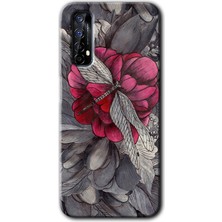 Gramaphone Realme 7 Kılıf Hd Desen Baskılı Arka Kapak + Kırılmaz Cam - Kelebek Ömrü