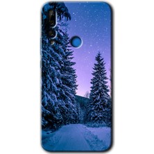 Gramaphone Huawei P Smart Z Kılıf Hd Desen Baskılı Arka Kapak + Esnek Nano Cam - Kış Manzarası