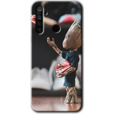 Gramaphone Realme 6i Kılıf Hd Desen Baskılı Arka Kapak + Kırılmaz Cam - I Am Groot